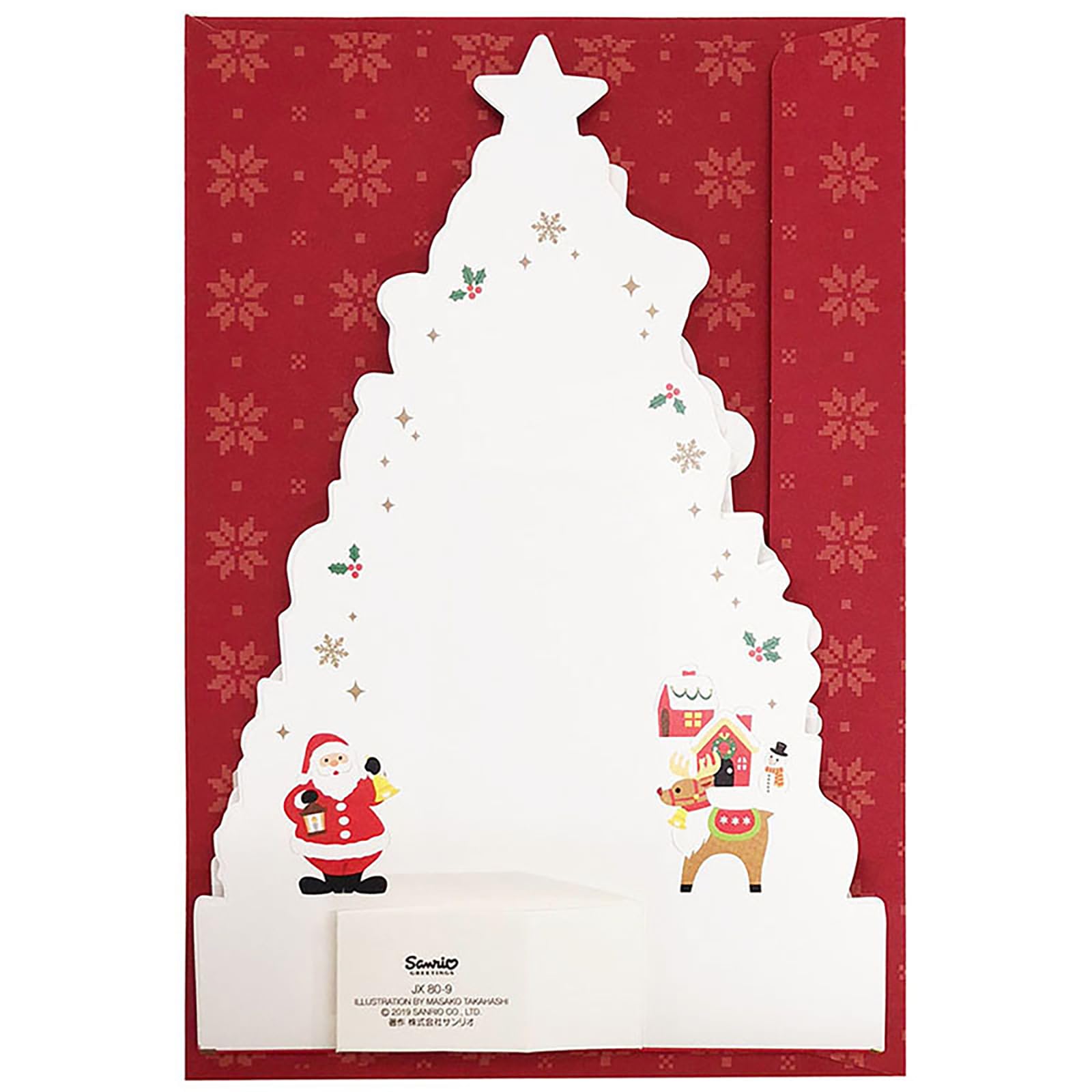 Amazon.co.jp: サンリオ クリスマスカード メッセージカード 赤地手前